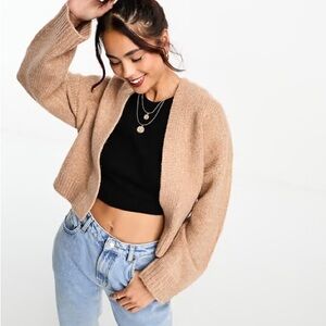ASOS open front cropped cardigan